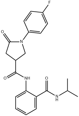 1-(4-fluorophenyl)-5-oxo-N-[2-(propan-2-ylcarbamoyl)phenyl]pyrrolidine-3-carboxamide Struktur