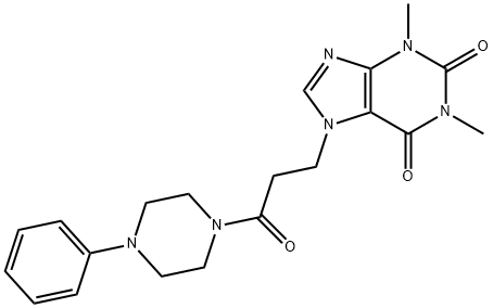 1,3-dimethyl-7-[3-oxo-3-(4-phenylpiperazin-1-yl)propyl]-3,7-dihydro-1H-purine-2,6-dione Struktur