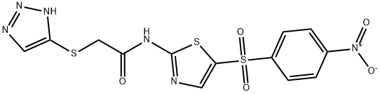 N-{5-[(4-nitrophenyl)sulfonyl]-1,3-thiazol-2-yl}-2-(1H-1,2,3-triazol-5-ylsulfanyl)acetamide Struktur