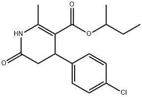 sec-butyl 4-(4-chlorophenyl)-2-methyl-6-oxo-1,4,5,6-tetrahydropyridine-3-carboxylate Struktur