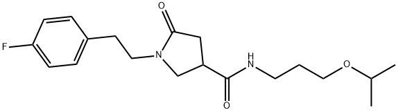 1-[2-(4-fluorophenyl)ethyl]-5-oxo-N-[3-(propan-2-yloxy)propyl]pyrrolidine-3-carboxamide Struktur