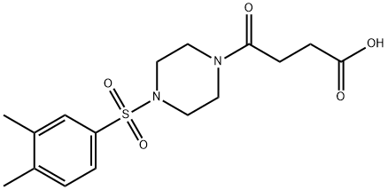 4-(4-((3,4-dimethylphenyl)sulfonyl)piperazin-1-yl)-4-oxobutanoic acid Struktur