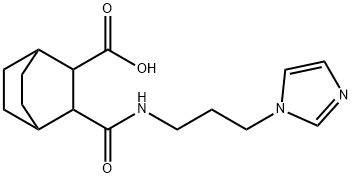 3-((3-(1H-imidazol-1-yl)propyl)carbamoyl)bicyclo[2.2.2]octane-2-carboxylic acid Struktur