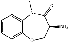 (S)-7-Amino-9-methyl-6,7-dihydro-9H-5-oxa-9-aza-benzocyclohepten-8-one Struktur