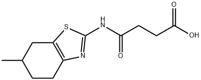 4-((6-methyl-4,5,6,7-tetrahydrobenzo[d]thiazol-2-yl)amino)-4-oxobutanoic acid Struktur