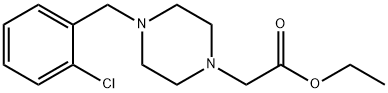 ethyl 2-(4-(2-chlorobenzyl)piperazin-1-yl)acetate Struktur