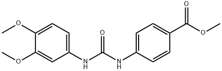 methyl 4-(3-(3,4-dimethoxyphenyl)ureido)benzoate Struktur