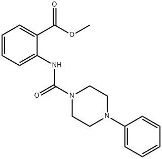 methyl 2-(4-phenylpiperazine-1-carboxamido)benzoate Struktur