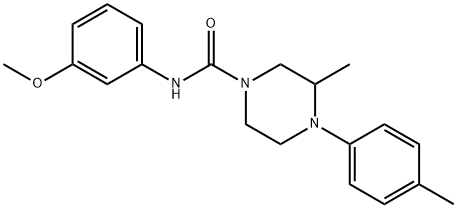 N-(3-methoxyphenyl)-3-methyl-4-(4-methylphenyl)piperazine-1-carboxamide Struktur