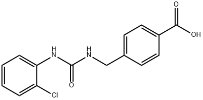 4-((3-(2-chlorophenyl)ureido)methyl)benzoic acid Struktur