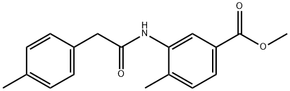 methyl 4-methyl-3-(2-(p-tolyl)acetamido)benzoate Struktur