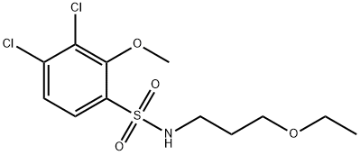 3,4-dichloro-N-(3-ethoxypropyl)-2-methoxybenzenesulfonamide Struktur