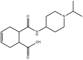 6-((1-isopropylpiperidin-4-yl)carbamoyl)cyclohex-3-enecarboxylic acid Struktur