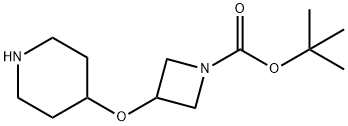 tert-butyl 3-(piperidin-4-yloxy)azetidine-1-carboxylate Struktur