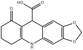 9-oxo-5,6,7,8,9,10-hexahydro-[1,3]dioxolo[4,5-b]acridine-10-carboxylic acid Struktur