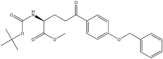 tert-butyl (S)-1-(methoxycarbonyl)-4-(4-(benzyloxy)phenyl)-4-oxobutylcarbamate Struktur