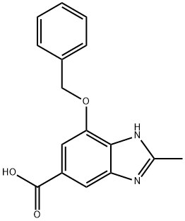 4-(benzyloxy)-2-methyl-1H-benzo[d]imidazole-6-carboxylic acid Struktur