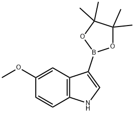 5-methoxy-3-(4,4,5,5-tetramethyl-1,3,2-dioxaborolan-2-yl)-indole Struktur