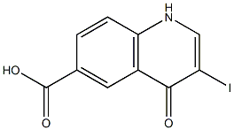 3-Iodo-4-oxo-1,4-dihydro-quinoline-6-carboxylic acid Struktur