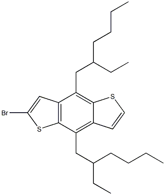 2-溴-4,8-雙(2-乙基己氧基)苯并 [1,2-B,4,5-B2]-二-噻吩, , 結(jié)構(gòu)式