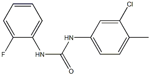 1-(3-CHLORO-4-METHYLPHENYL)-3-(2-FLUOROPHENYL)UREA Struktur