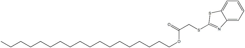 (BENZOTHIAZOL-2-YLSULFANYL)-ACETIC ACID OCTADECYL ESTER Struktur