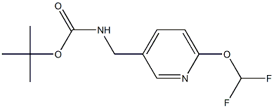 tert-Butyl ((6-(difluoromethoxy)pyridin-3-yl)methyl)carbamate Struktur