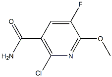 2-chloro-5-fluoro-6-methoxynicotinamide Struktur