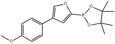 4-(4-Methoxyphenyl)furan-2-boronic acid pinacol ester Struktur