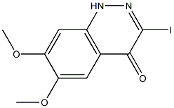 3-Iodo-6,7-dimethoxy-1H-cinnolin-4-one Struktur