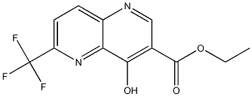 4-Hydroxy-6-trifluoromethyl-[1,5]naphthyridine-3-carboxylic acid ethyl ester Struktur