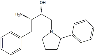 (2R,3S)-3-amino-4-phenyl-1-(2-phenylpyrrolidin-1-yl)butan-2-ol Struktur