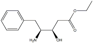 (3R,4S)-ethyl 4-amino-3-hydroxy-5-phenylpentanoate Struktur