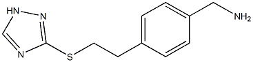 (4-(2-(1H-1,2,4-triazol-3-ylthio)ethyl)phenyl)methanamine Struktur