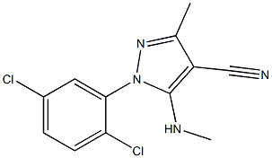 1-(2,5-dichlorophenyl)-3-methyl-5-(methylamino)-1H-pyrazole-4-carbonitrile Struktur