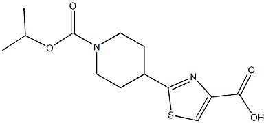 2-(1-(isopropoxycarbonyl)piperidin-4-yl)thiazole-4-carboxylic acid Struktur