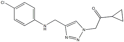 2-(4-((4-chlorophenylamino)methyl)-1H-1,2,3-triazol-1-yl)-1-cyclopropylethanone Struktur