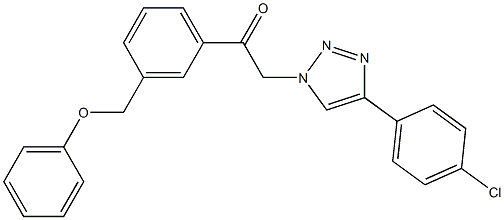 2-(4-(4-chlorophenyl)-1H-1,2,3-triazol-1-yl)-1-(3-(phenoxymethyl)phenyl)ethanone Struktur