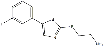 2-(5-(3-fluorophenyl)thiazol-2-ylthio)ethanamine Struktur