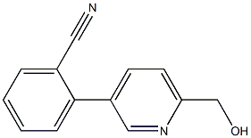 2-(6-(hydroxymethyl)pyridin-3-yl)benzonitrile Struktur