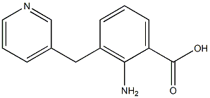 2-amino-3-(pyridin-3-ylmethyl)benzoic acid Struktur