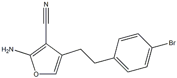 2-amino-4-(4-bromophenethyl)furan-3-carbonitrile Struktur