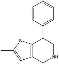 2-methyl-7-phenyl-4,5,6,7-tetrahydrothieno[3,2-c]pyridine Struktur