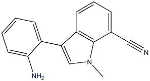 3-(2-aminophenyl)-1-methyl-1H-indole-7-carbonitrile Struktur