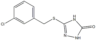 3-(3-chlorobenzylthio)-1H-1,2,4-triazol-5(4H)-one Struktur