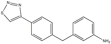 3-(4-(1,2,3-thiadiazol-4-yl)benzyl)aniline Struktur