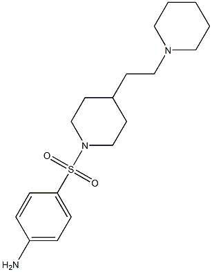 4-(4-(2-(piperidin-1-yl)ethyl)piperidin-1-ylsulfonyl)aniline Struktur