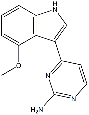 4-(4-methoxy-1H-indol-3-yl)pyrimidin-2-amine Struktur