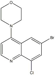 4-(6-bromo-8-chloroquinolin-4-yl)morpholine Struktur