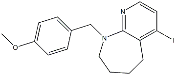 4-iodo-9-(4-methoxybenzyl)-6,7,8,9-tetrahydro-5H-pyrido[2,3-b]azepine Struktur